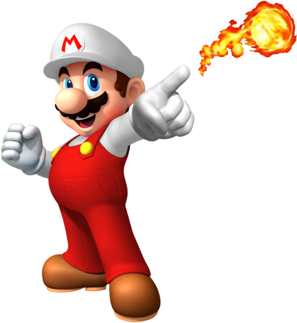 Super Mario Fire Suit Clipart (600x664), Png Download