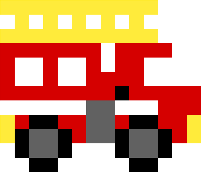 Pixel Fire Truck Png Clipart (1200x1200), Png Download