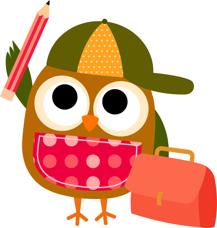 Clipart Writing Student Notebook - Cute Owl School Clipart - Png Download (763x800), Png Download