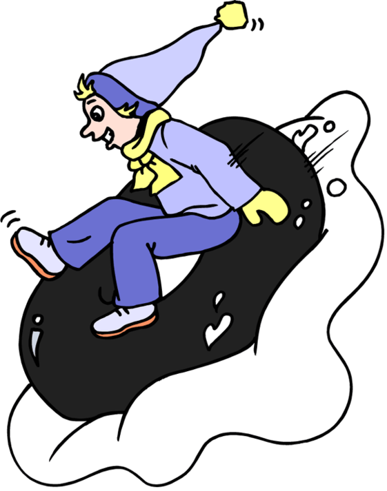 Snow Tubing Clip Art Clipart - Snow Tubing Clipart - Png Download (561x713), Png Download