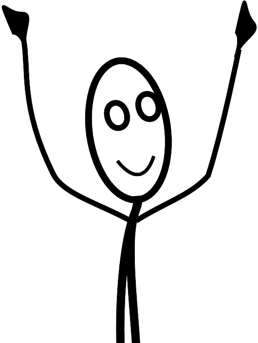 Stick Figure Happy Png Clipart (640x704), Png Download