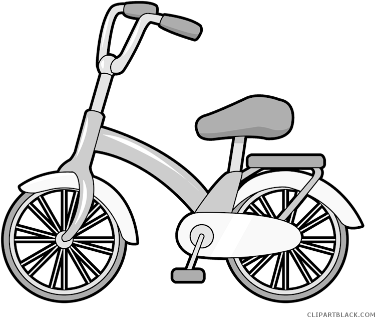 Free Black White Images - Bicycle Clipart Black And White Png
