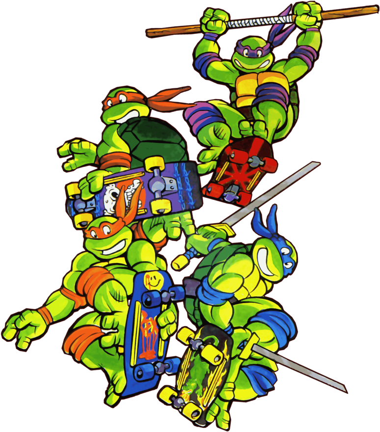 Teenage Mutant Art Turtles Heist In Character - Teenage Mutant Ninja Turtles The Arcade Game Clipart (800x914), Png Download