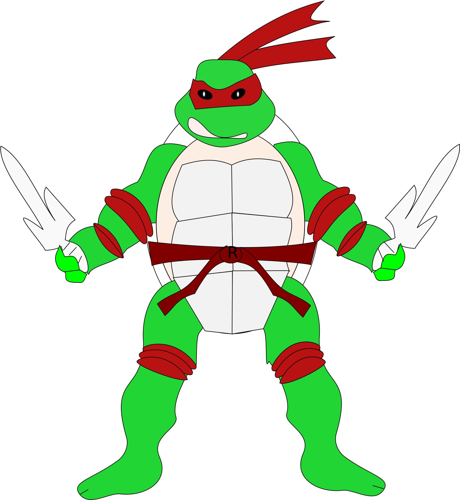 Rafael Tortuga Ninja Clip Arts - Portable Network Graphics - Png Download (1824x2400), Png Download