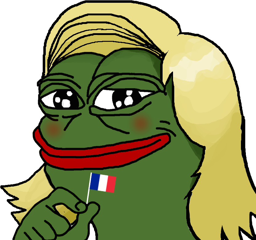 Pepe The Frog Download Free Clipart With A Transparent - Pepe The Frog Le Pen - Png Download (833x781), Png Download