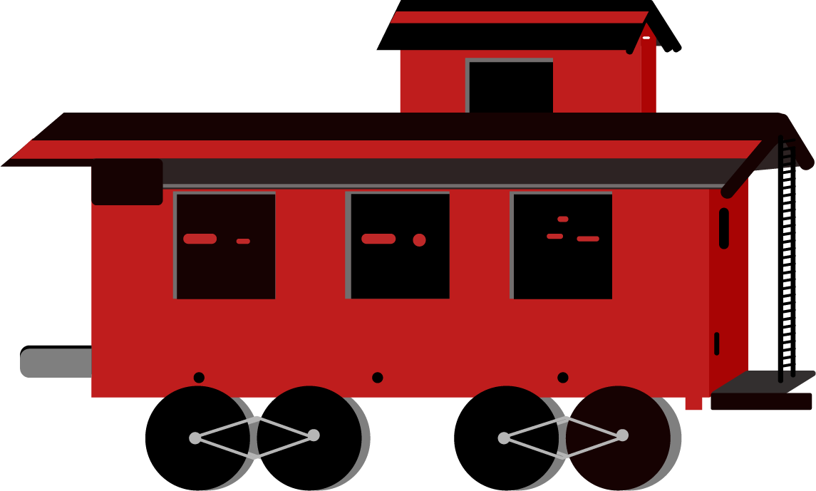 Red Caboose Christmas Tree Farm Clipart (1145x689), Png Download