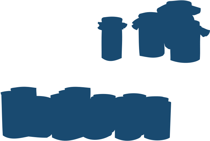 Jars And Tins - Силуэт Консервные Банки Png Clipart (800x603), Png Download