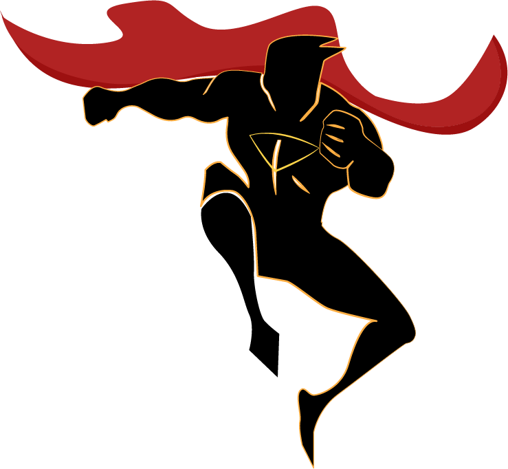 Transparent Superman Clipart Black And White - Super Hero Silhouette - Png Download (739x682), Png Download