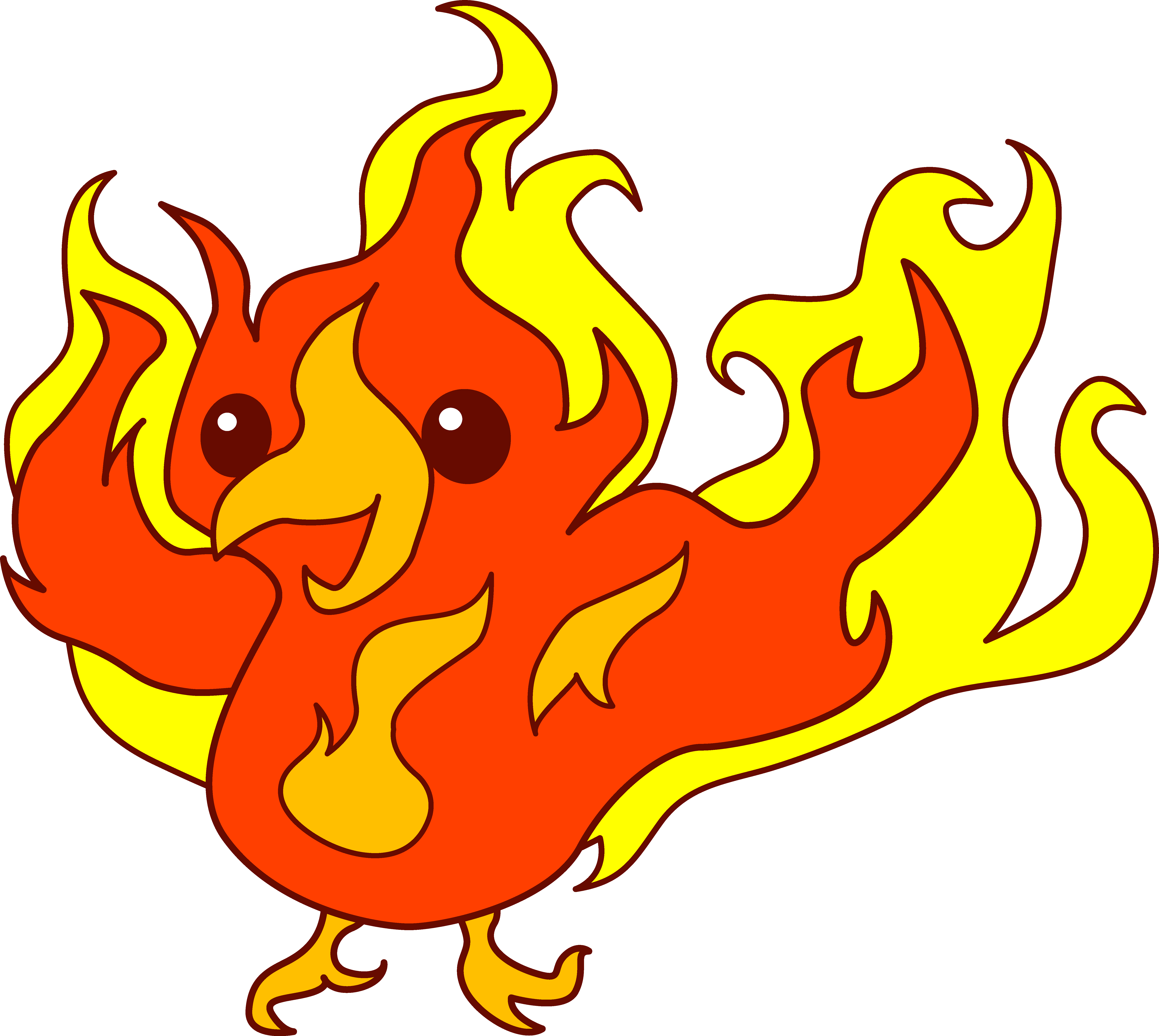 Prometheus Giving Fire Clipart - Cute Phoenix Clipart - Png Download (6525x5834), Png Download