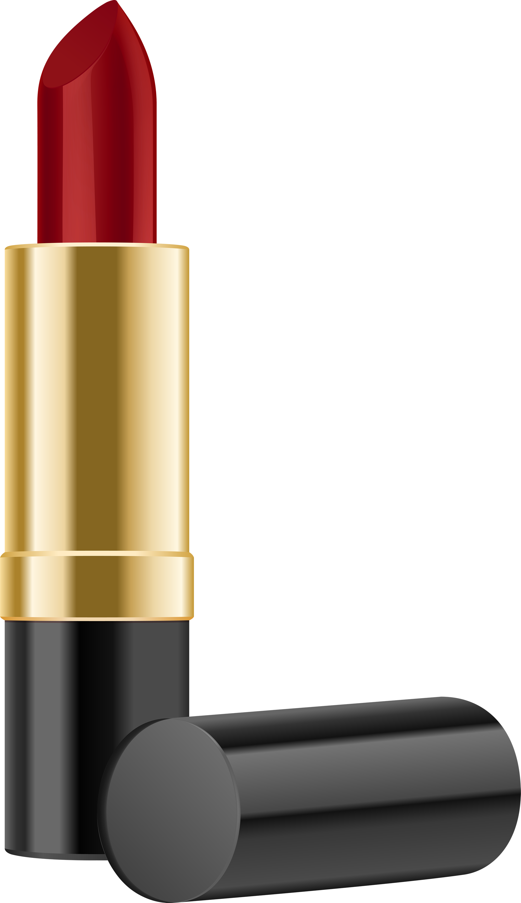 Makeup Clipart Red Lipstick, Makeup Red Lipstick Transparent - Lipstick Clipart - Png Download (2044x3542), Png Download