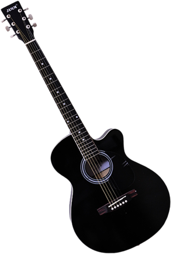 Transparent Guitar Clipart Black And White - Luna Guitar Fauna Phoenix - Png Download (557x827), Png Download