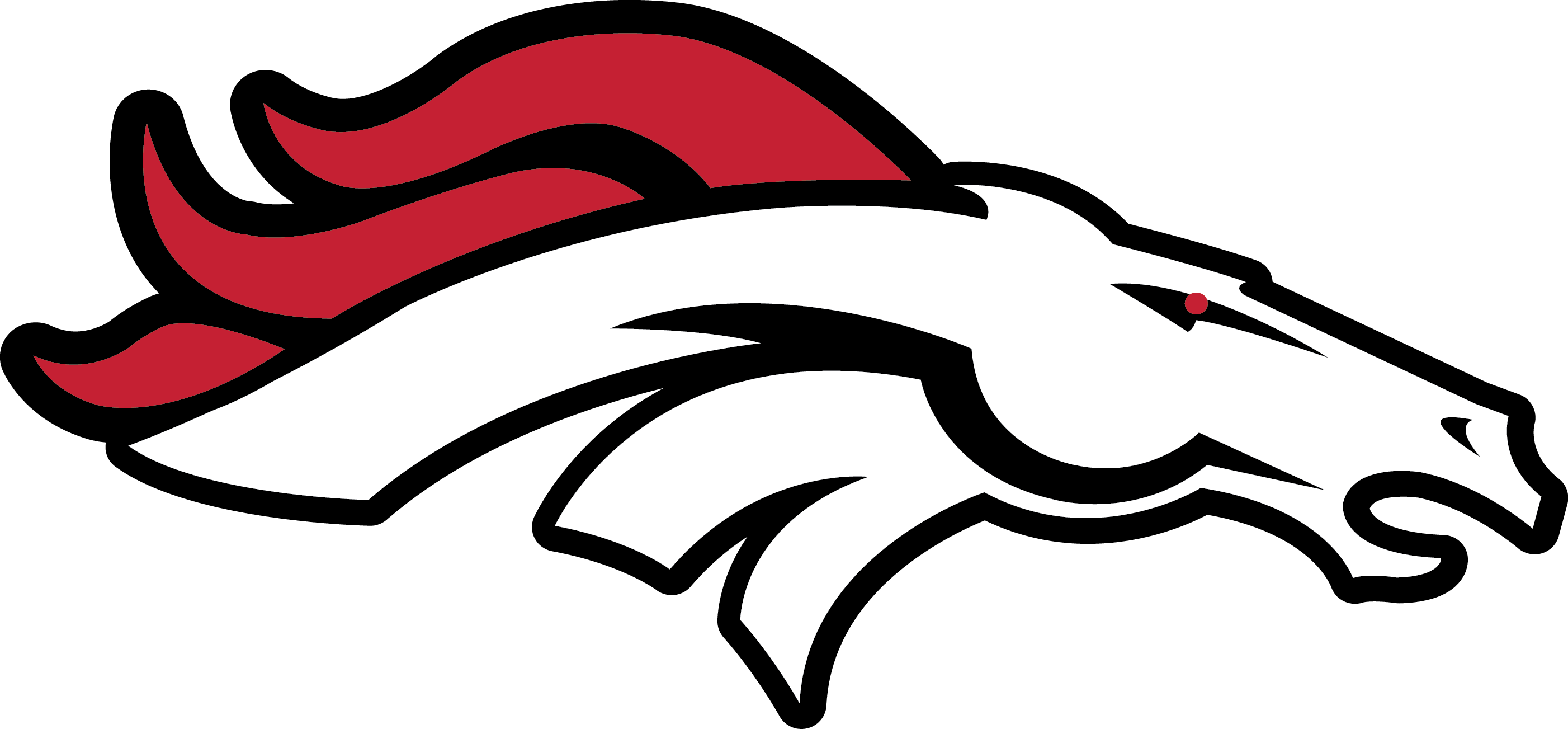 Denver Broncos Logo Clipart (2804x1303), Png Download