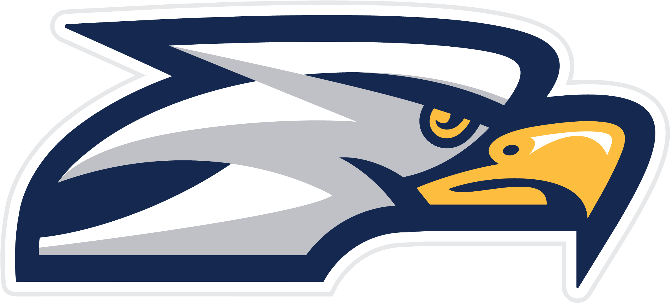 Logo Eagle Png White And Black Clipart (2376x1188), Png Download