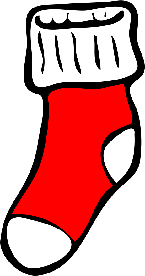 Stocking Christmas Sock - Sock Clipart - Png Download (500x952), Png Download