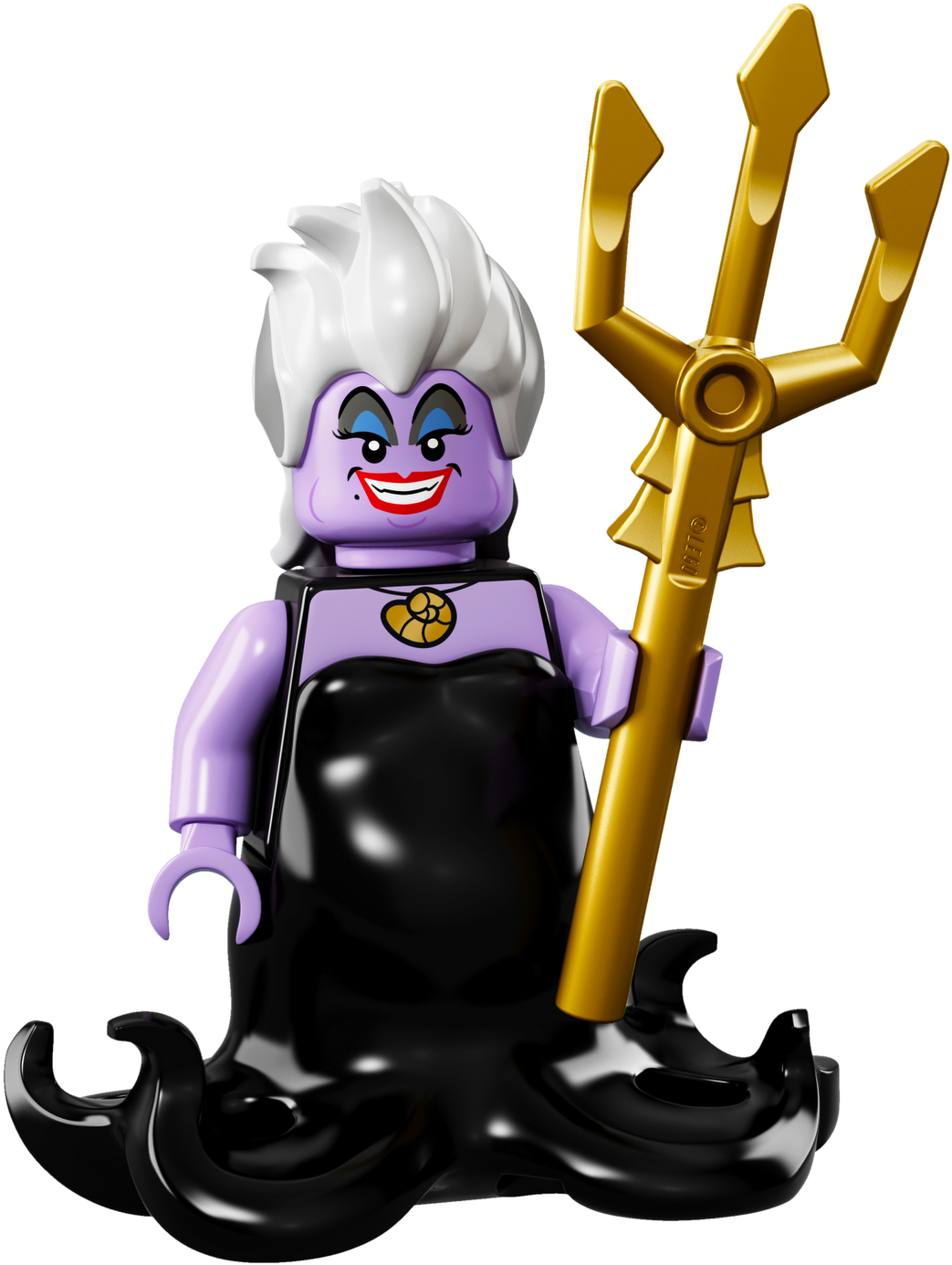 Lego White Hair Piece - Lego Disney Minifigures Ursula Clipart (1043x1386), Png Download