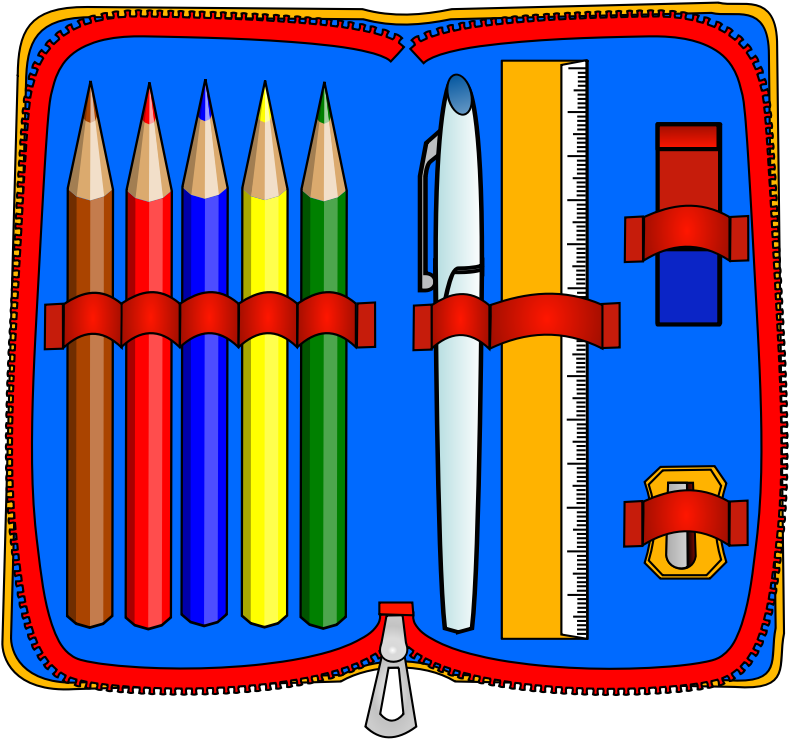 Clipart - Pencil Case - Pencil Case Clipart - Png Download (800x800), Png Download