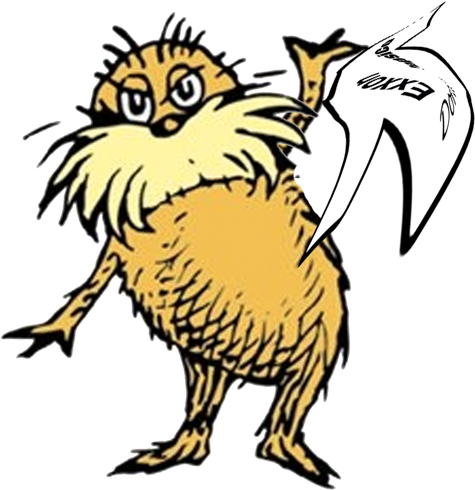 Lorax Dr Seuss Characters Clipart (1026x1119), Png Download