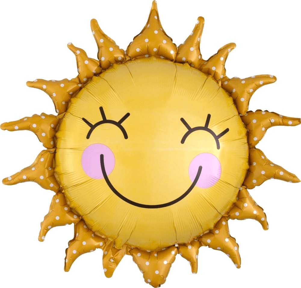29 Anagram International 2451901 Sunshine Sun Shape - Sun Balloon Clipart (1000x956), Png Download