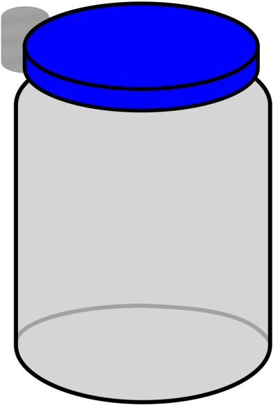 Jar With Blue Lid Png Icons Clipart (600x600), Png Download