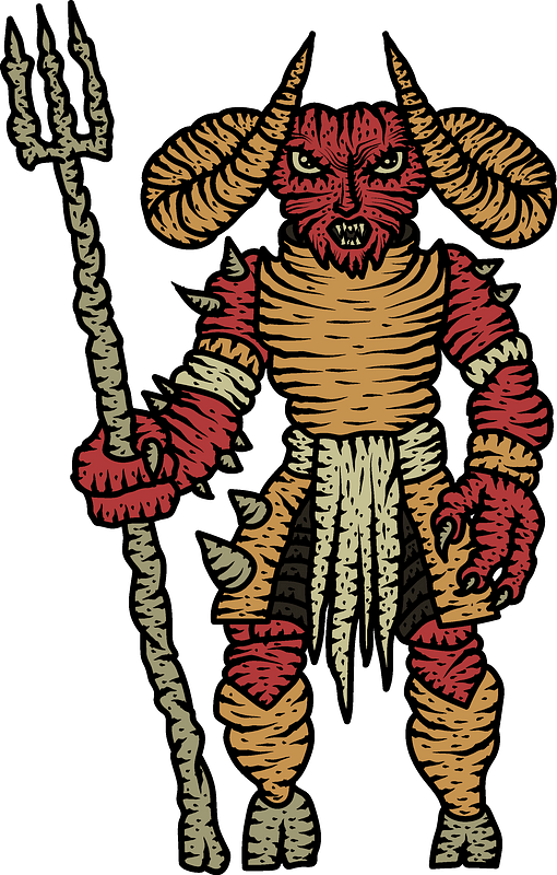 Demon Clipart - Illustration - Png Download (510x800), Png Download
