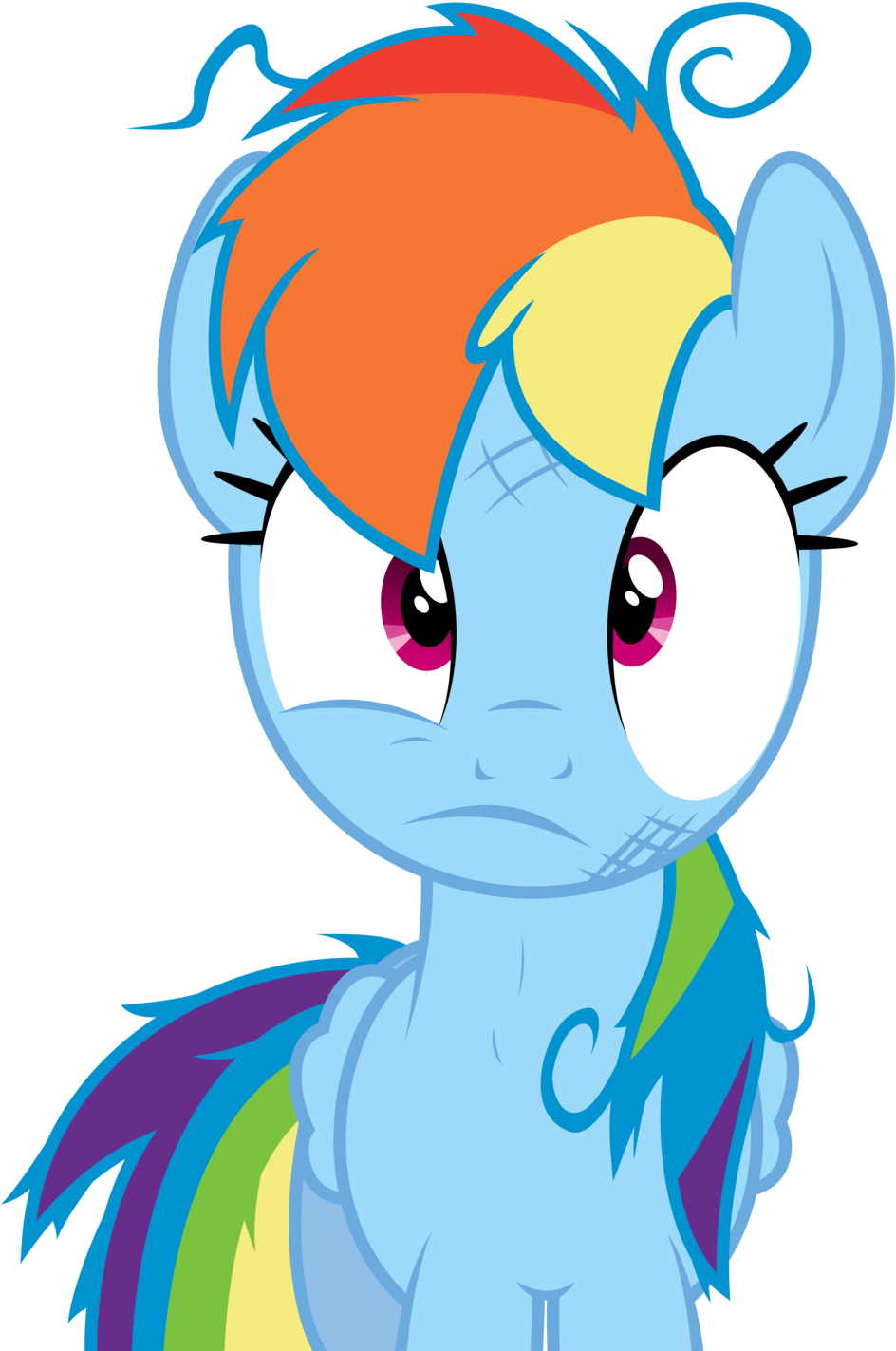 Crazy Clipart Rainbow Hair - Rainbow Dash Crazy Hair - Png Download (1024x1448), Png Download
