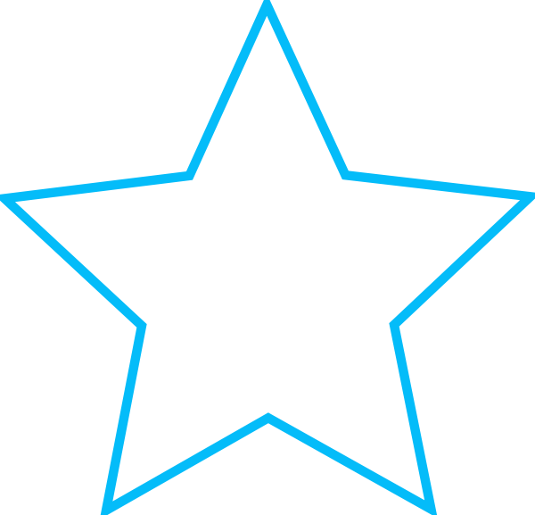 Blue Star Of Bethlehem Clipart Clip Library Download - Gold Star Outline - Png Download (600x577), Png Download