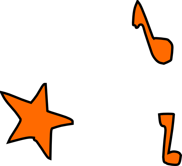 Music - Notes - Star - Music Notes Clip Art - Png Download (600x549), Png Download