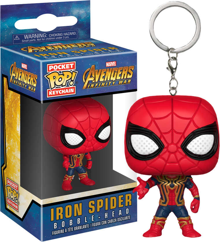 Funko Pop Vinyl - Pocket Pop Iron Spider Clipart (762x839), Png Download