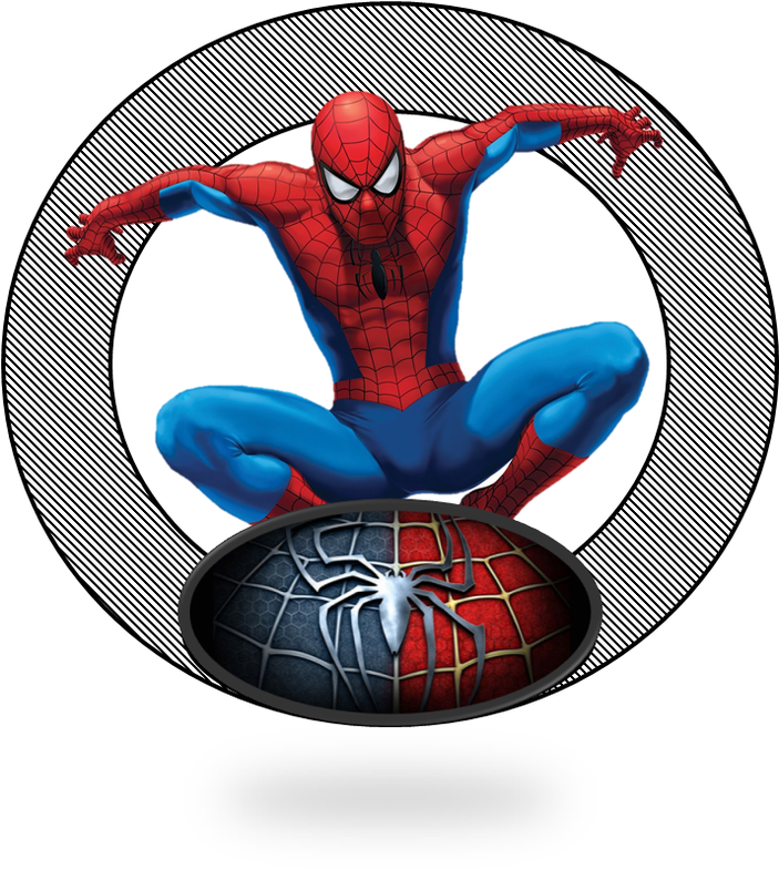 Spiderman Cake Topper Printables, Png Download - Spiderman Marvel Heroes Clipart (703x785), Png Download