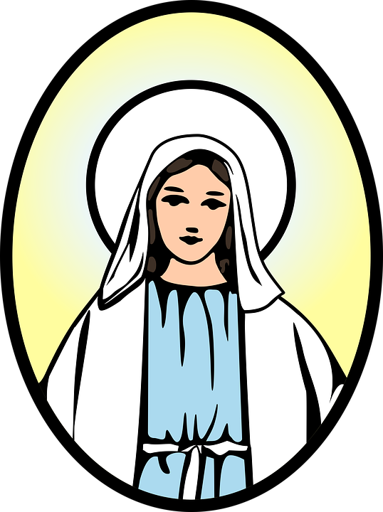Cartoon Mary Mother Of God Clipart (538x720), Png Download