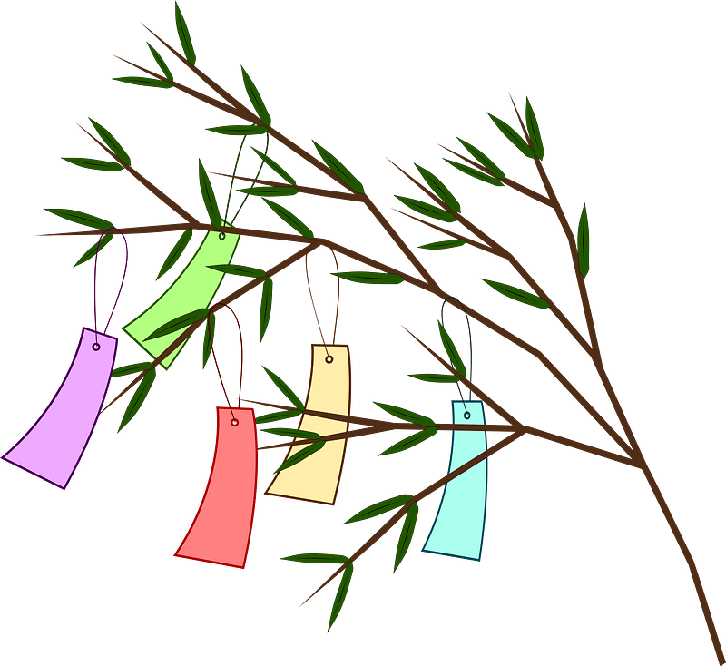 Tanabata Wish Tree With Milky Way Clipart - Wish Tree Clipart - Png Download (800x734), Png Download