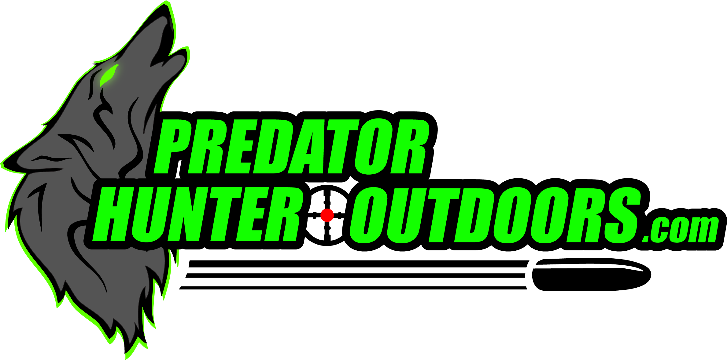 Predator Hunter Outdoors Logo Clipart (2473x1178), Png Download