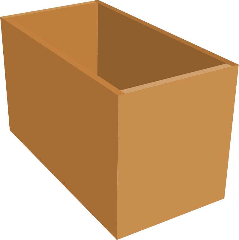 Wood Box Thick Walls - Wood Carton Clipart - Png Download (798x800), Png Download