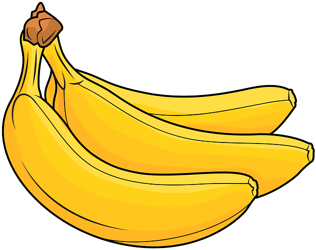 Bbannana Clipart Jpg Free Banana Clipart - Banana Clipart - Png Download (640x523), Png Download