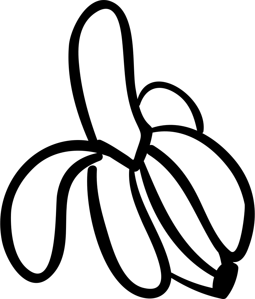 Peeled Banana - Banana Clipart (838x980), Png Download