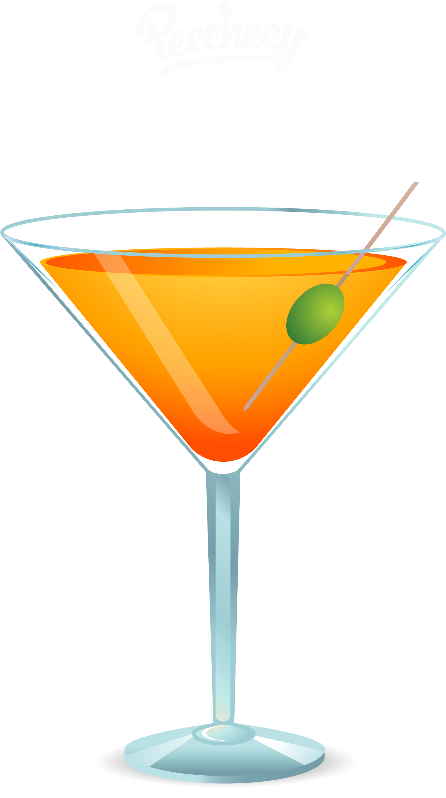 Cocktail Martini Orange Juice Clip Art - Martini Clip Art Png Transparent Png (1494x2672), Png Download