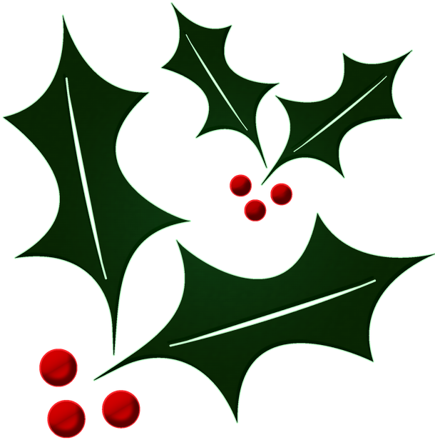 Christmas Leaves Clipart - Png Download (640x640), Png Download