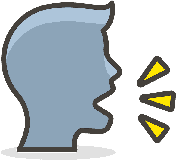 Speaking Head Emoji Clipart - Speaking Clipart Png Transparent Png (800x800), Png Download
