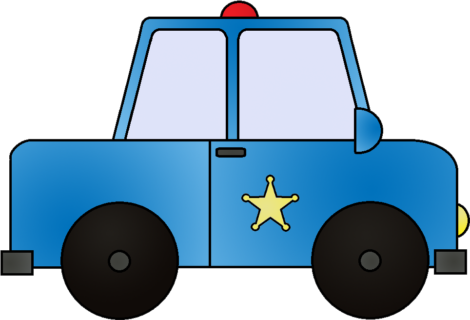 Police Car Clip Art - Blue Police Car Clipart - Png Download (991x682), Png Download