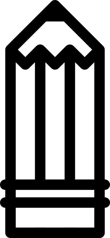 Fat Pencil - Fat Pencil Svg Clipart (452x980), Png Download