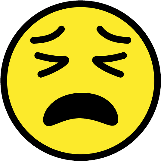 Tired Face Emoji Clipart - Emoji - Png Download (800x800), Png Download
