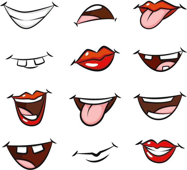 Pictures Mouth Cartoon Drawing Hd Image Free Png Clipart - Smile Mouth Drawing Cartoon Transparent Png (719x657), Png Download