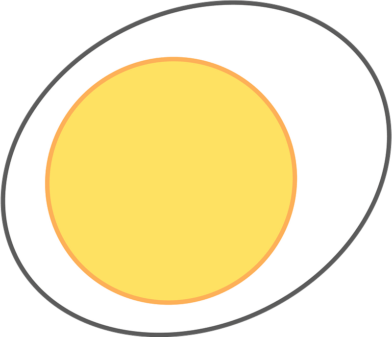 Boiled Egg Food Clipart - Circle - Png Download (800x688), Png Download
