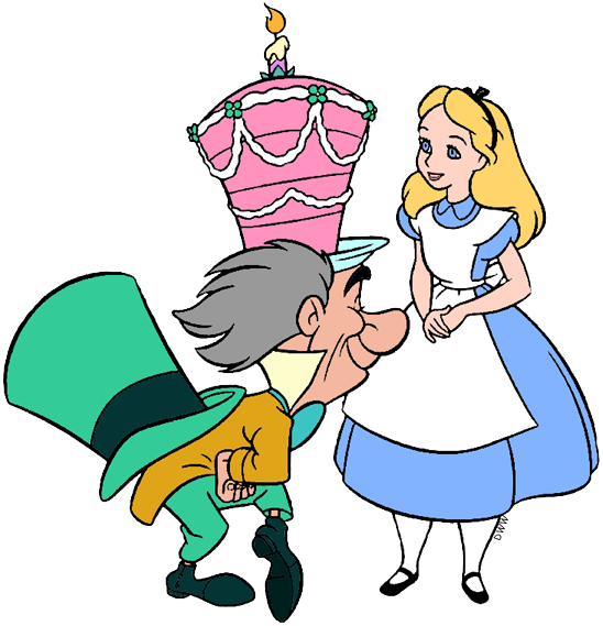 Alice In Wonderland Birthday Cake Clipart - Png Download (548x569), Png Download