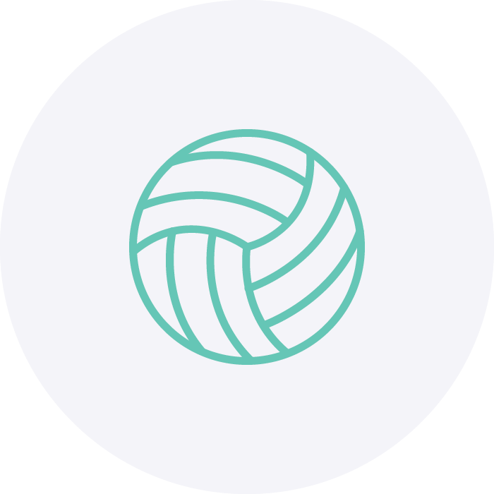 Silhouette Volleyball Ball Png Clipart (700x700), Png Download