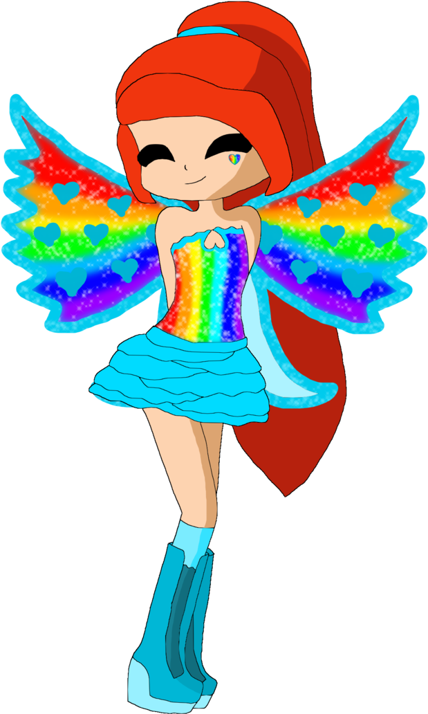 Winx Club Bloom Rainbowix By Diamondthevocaloid - Fairy Clipart (712x1121), Png Download