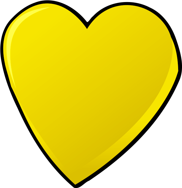 Transparent Background Yellow Heart Clipart - Heart - Png Download (1000x824), Png Download