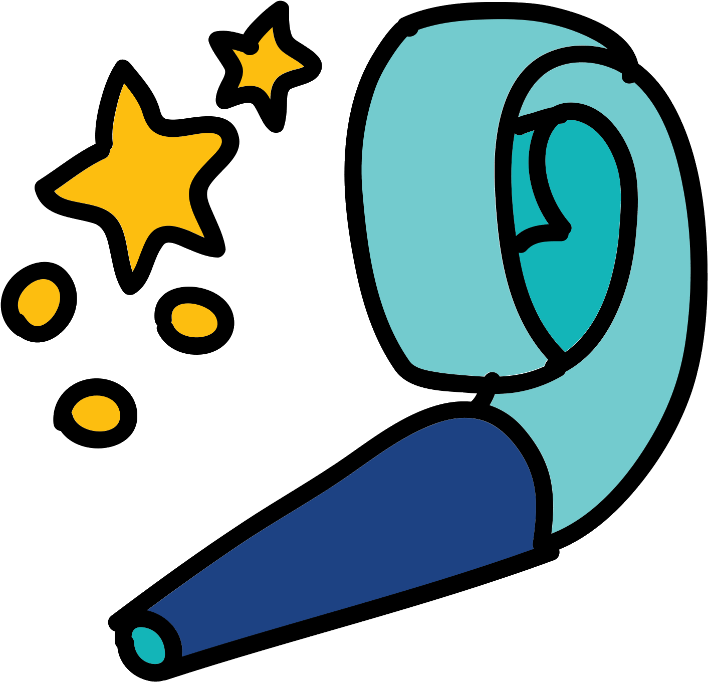 Party Horn Birthday Clip Art - Transparent Birthday Whistle Clipart - Png Download (1600x1600), Png Download