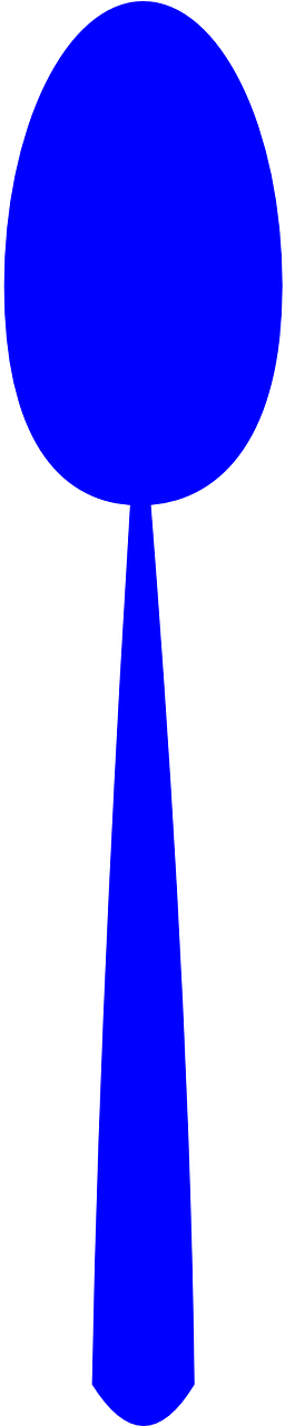 Spoon Cutlery Silhouette Free Photo - Cuchara Azul Png Clipart (640x1280), Png Download