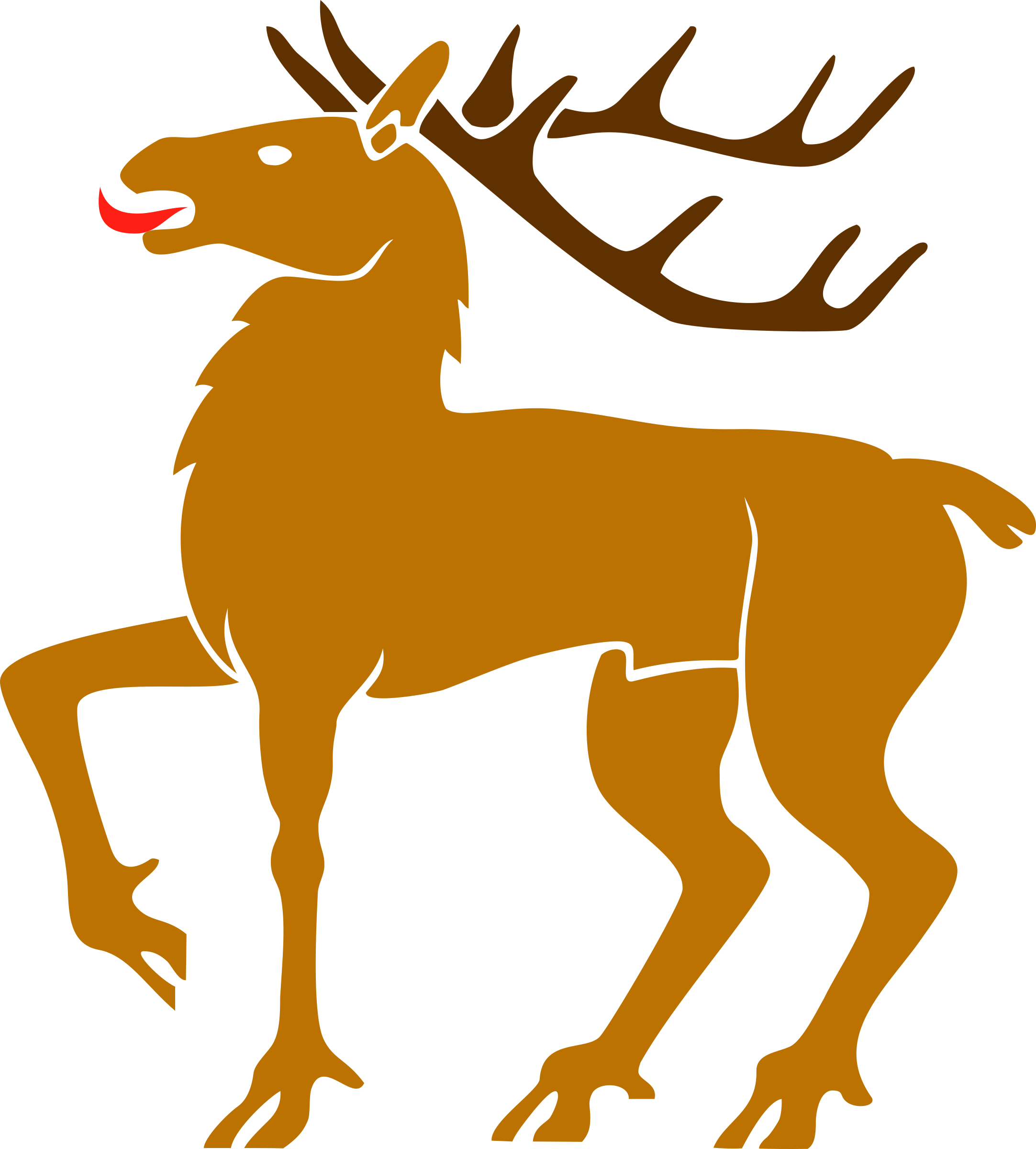 Stag Big Image - Stag Clipart - Png Download (2165x2400), Png Download